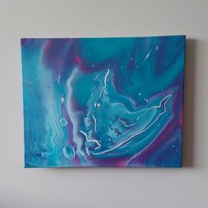 Bold Color Collection 2022 "E" Original Paint Pour Painting